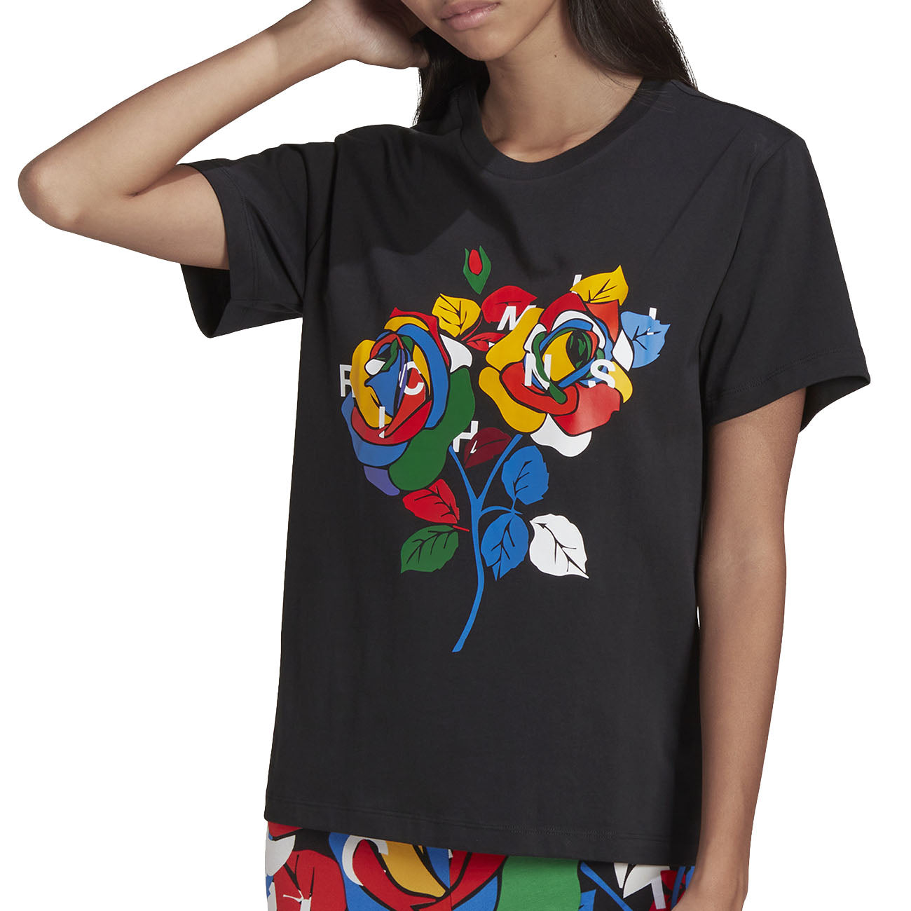 adidas Reg T-Shirt damski z nadrukiem Richa Mnisiego czarny