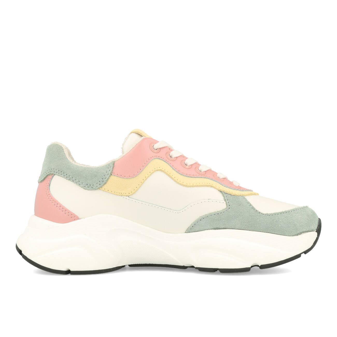 HUB Rock L68 Leather Suede Damskie Off White Mineral Pink Off White Black