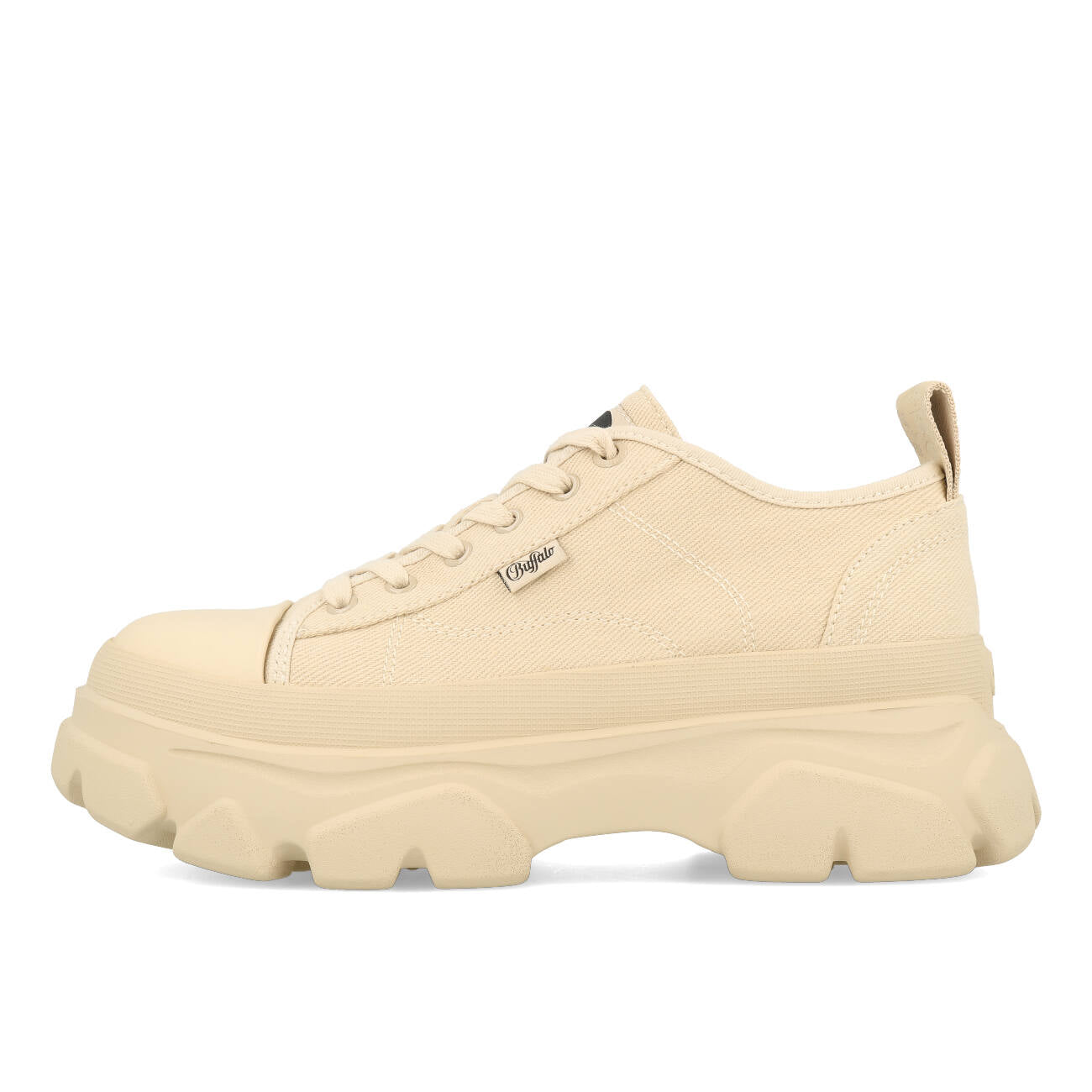 Buffalo Cade Lace Up Lo Damskie Organiczna Bawełna Kremowe