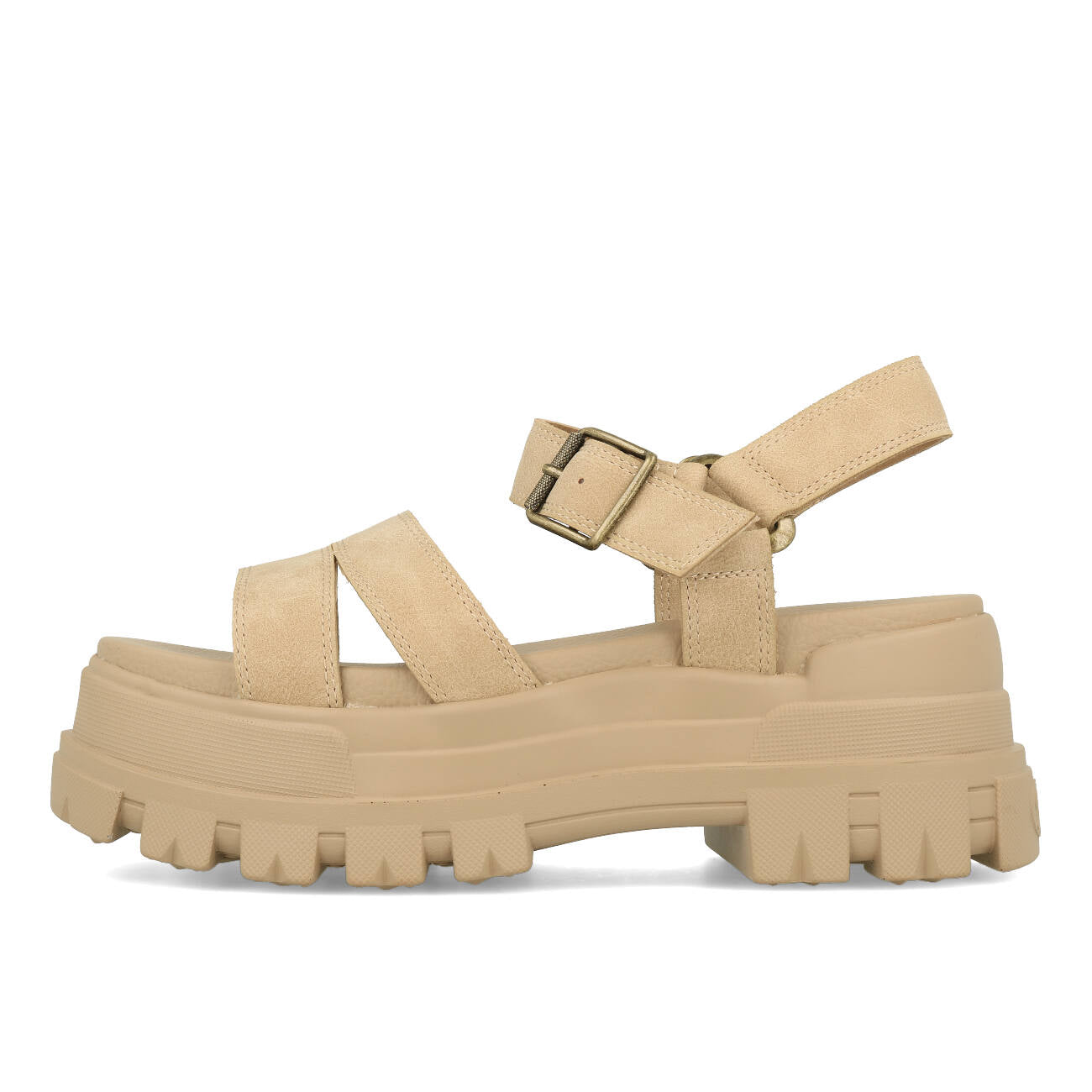 Buffalo Aspha TS Sandal Damskie Wegańskie Nubukowe Beżowe