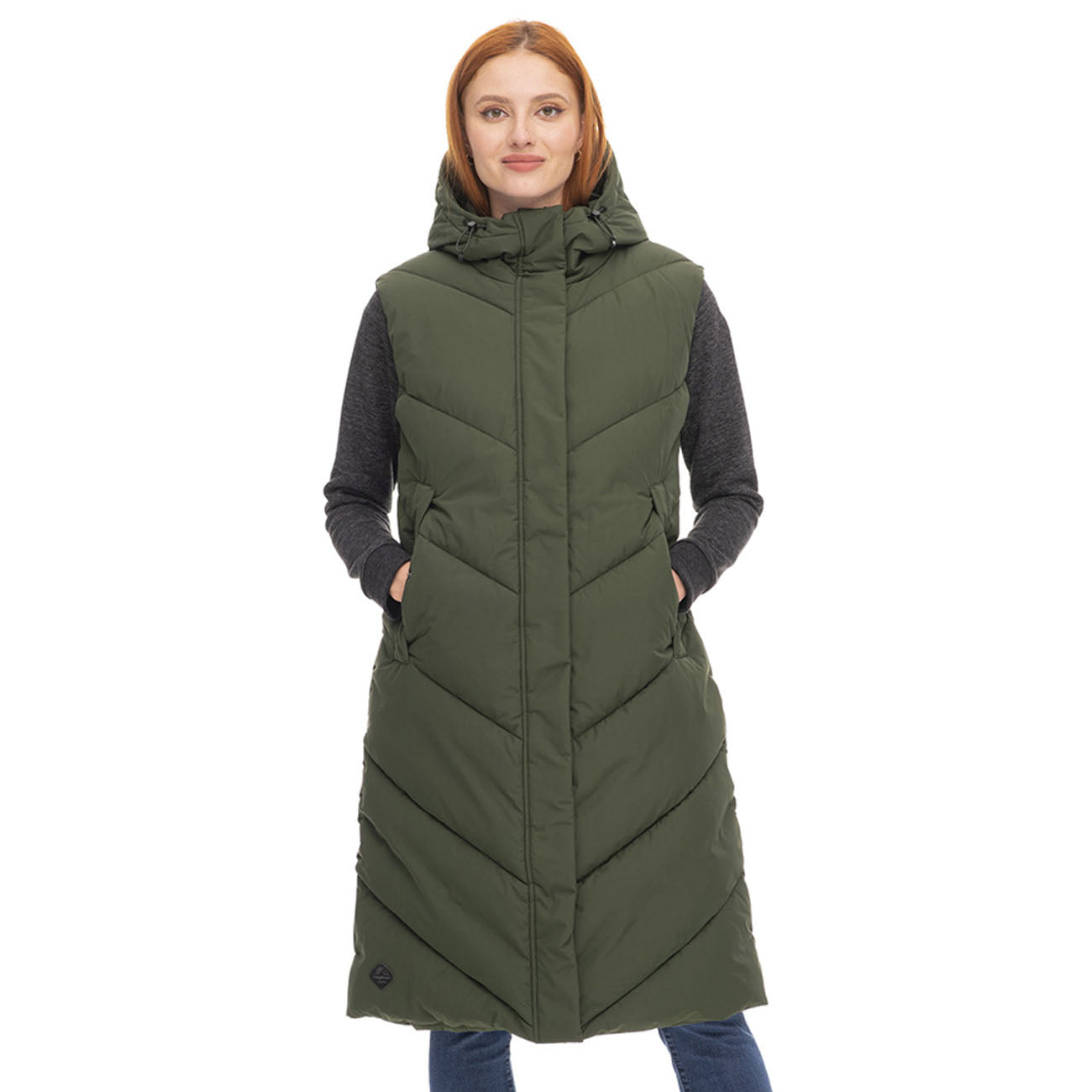 Kamizelka damska Ragwear Suminka Dark Olive