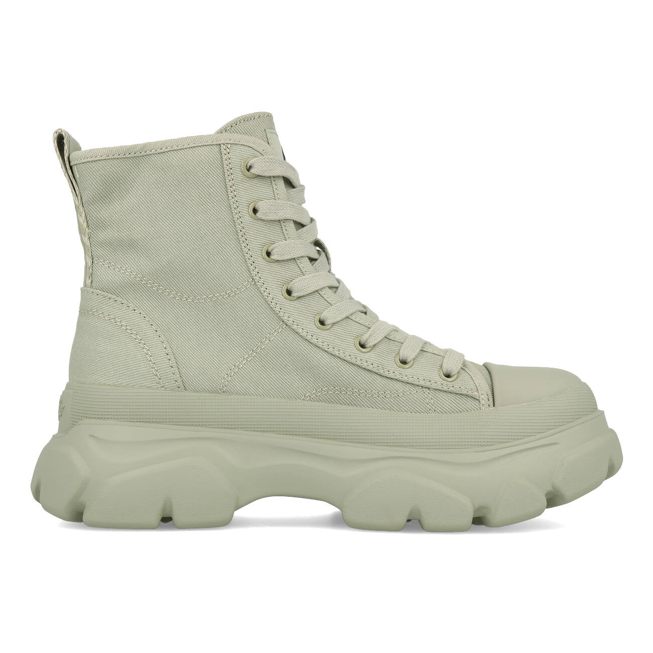 Buffalo Cade Lace Up Hi damskie Organic Cotton Sage Green