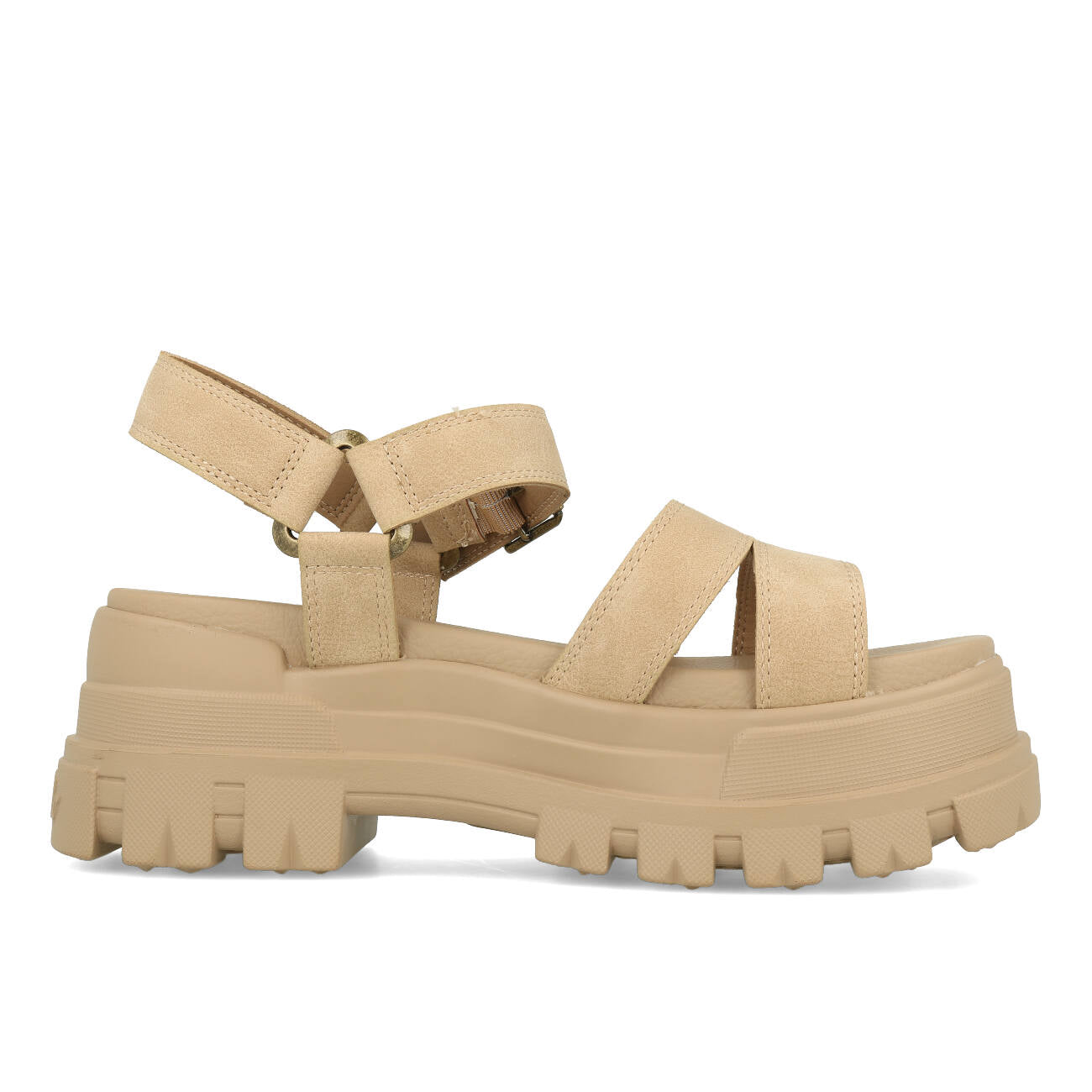 Buffalo Aspha TS Sandal Damskie Wegańskie Nubukowe Beżowe