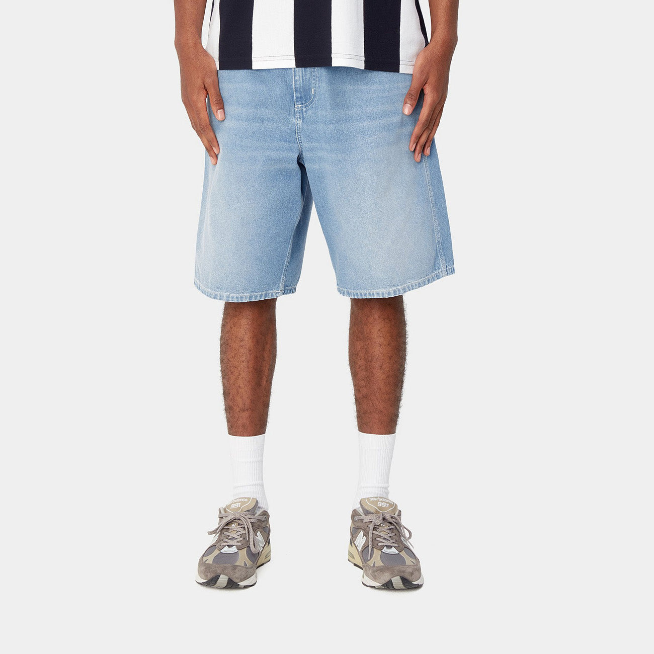 Carhartt WIP Simple Short Męskie Niebieskie Jasne True Washed