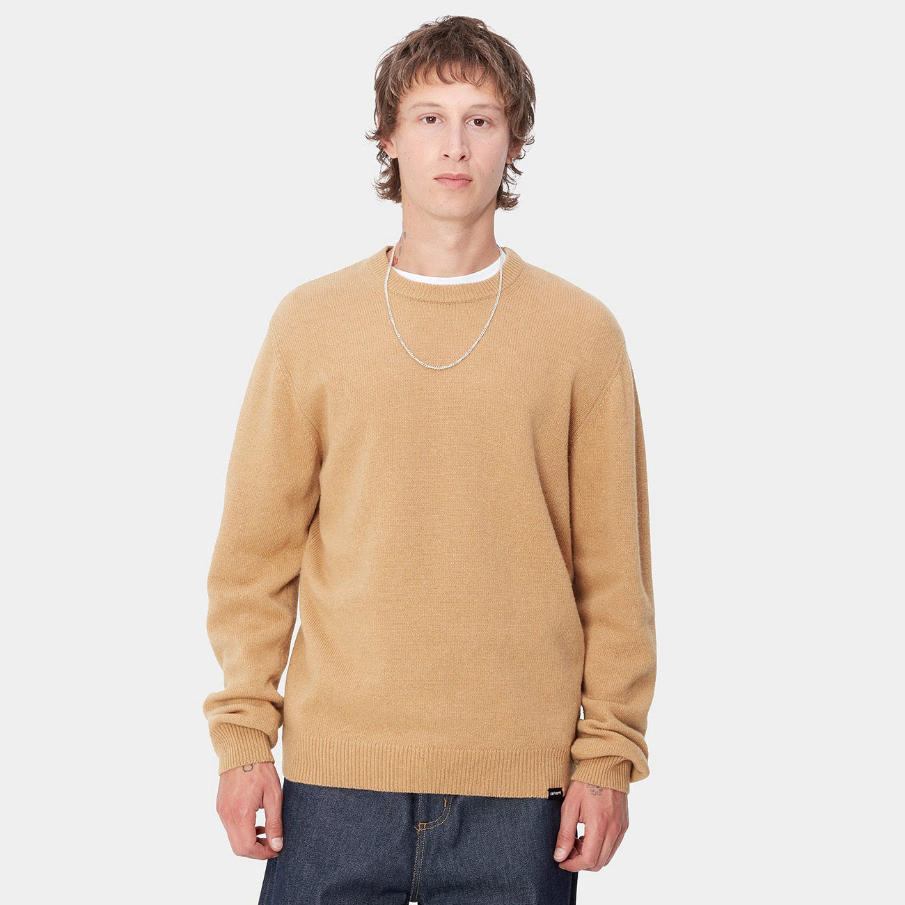 Carhartt WIP Alten Sweter Męski Orzechowy Beż