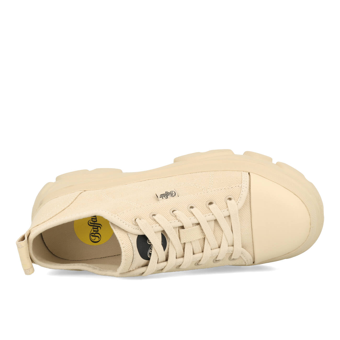 Buffalo Cade Lace Up Lo Damskie Organiczna Bawełna Kremowe