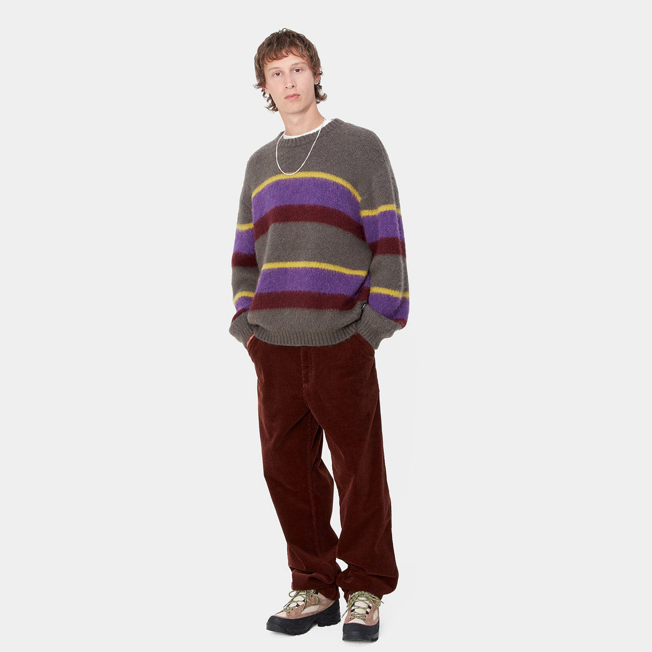 Carhartt WIP Merton Sweater męski Sundling Stripe Aura