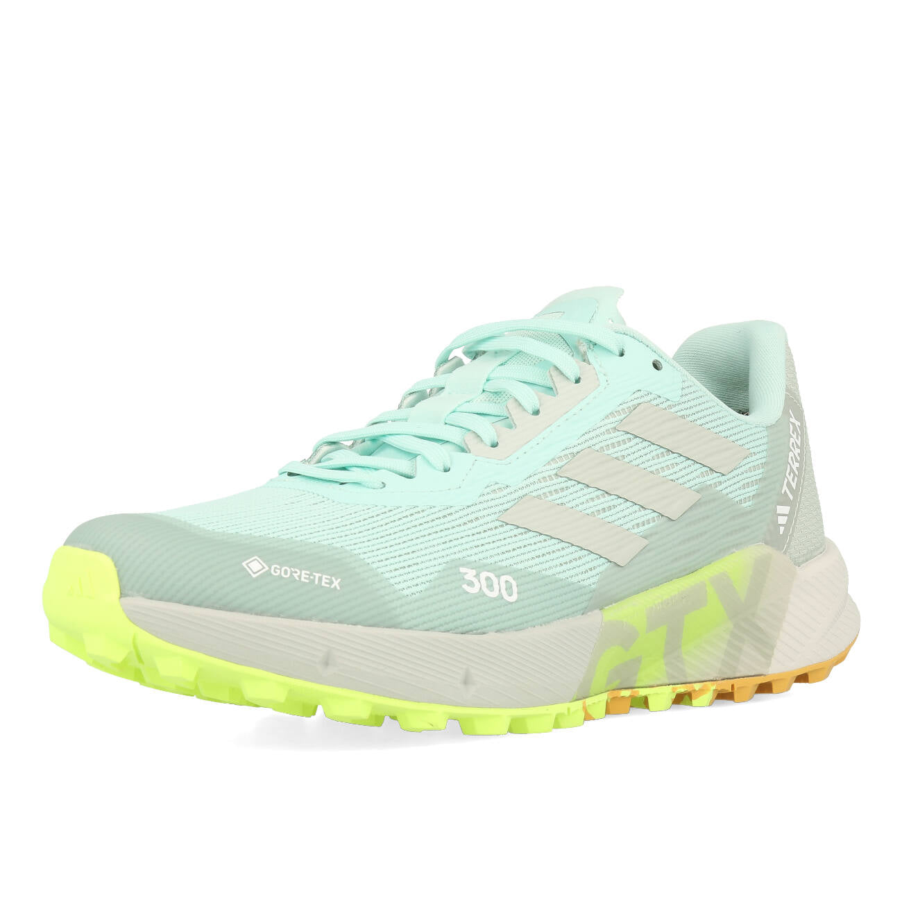 adidas Terrex Agravic Flow 2 GTX W damskie półprzezroczyste obuwie Flash Aqua Wonder Silver Lucid Clementine