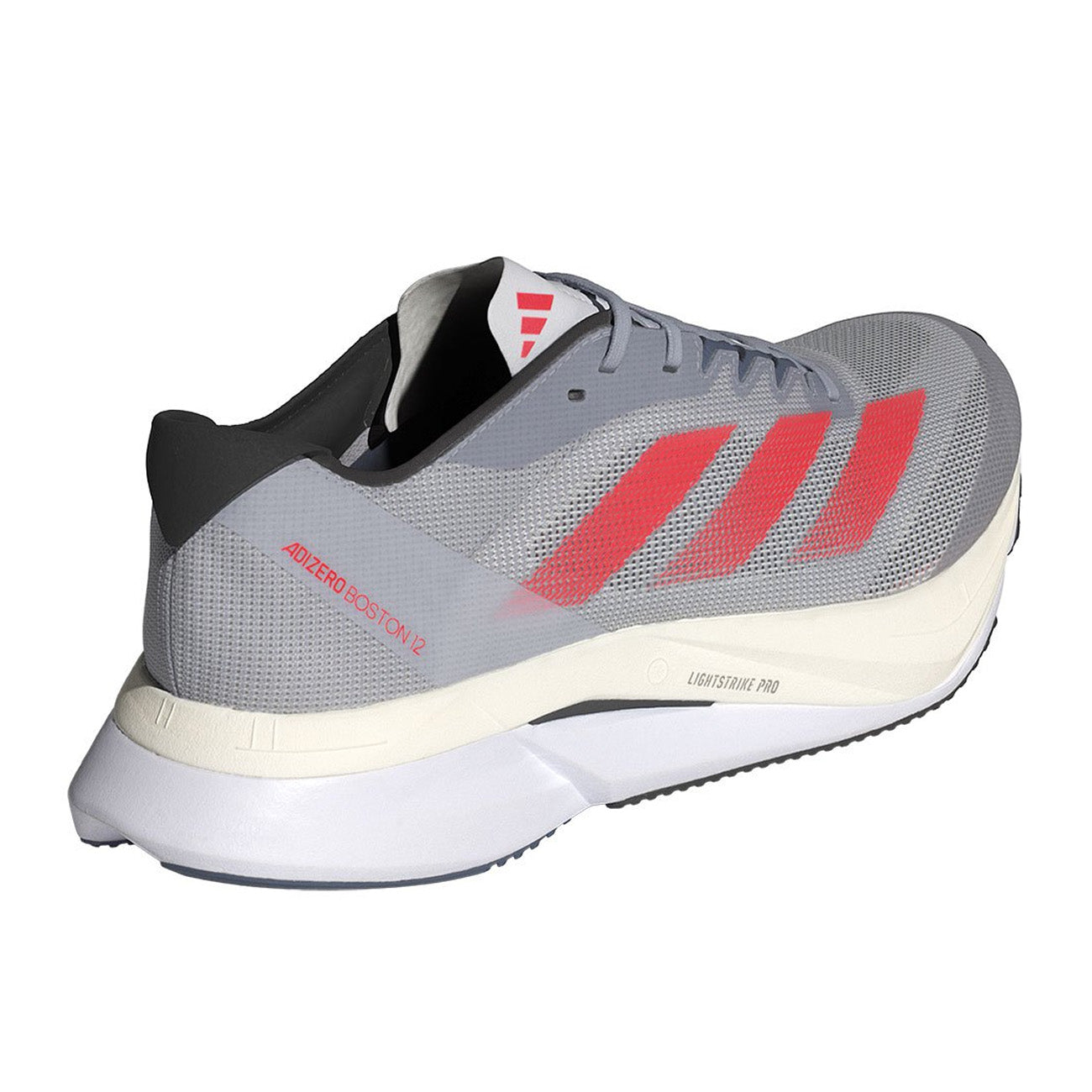 adidas Adizero Boston 12 M męskie szare, słoneczna czerwień
