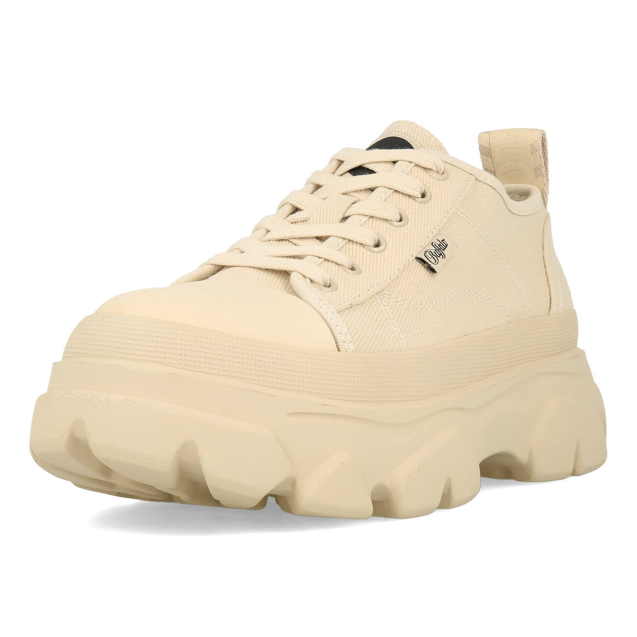 Buffalo Cade Lace Up Lo Damskie Organiczna Bawełna Kremowe