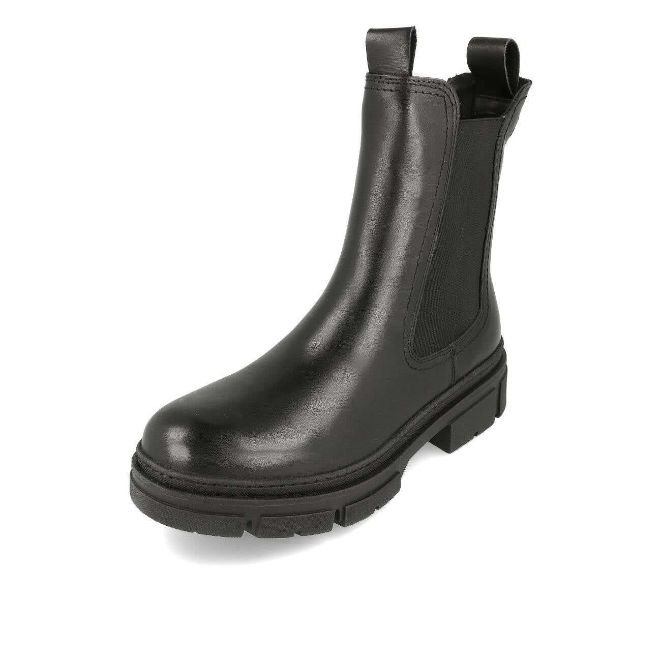 Tamaris 1-25901-41-003 botki damskie Chelsea, skóra, czarne