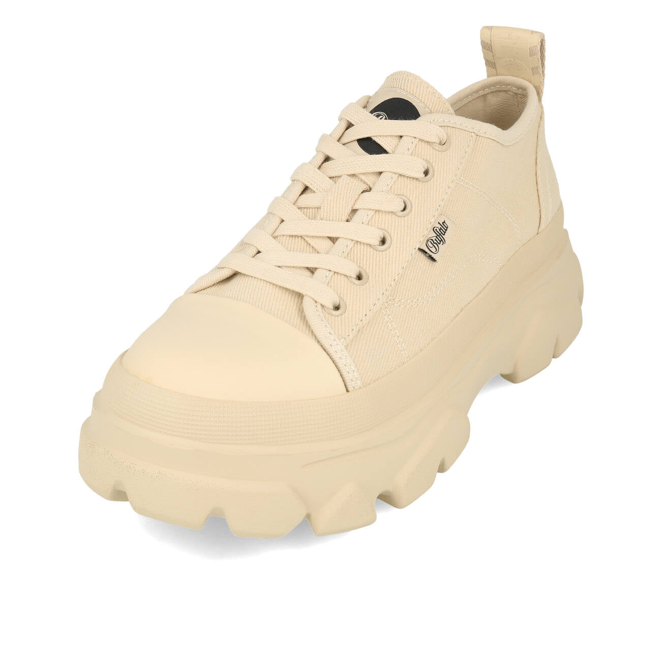Buffalo Cade Lace Up Lo Damskie Organiczna Bawełna Kremowe