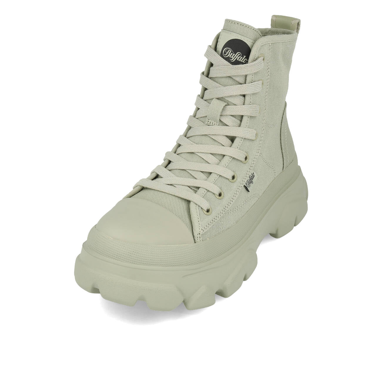 Buffalo Cade Lace Up Hi damskie Organic Cotton Sage Green